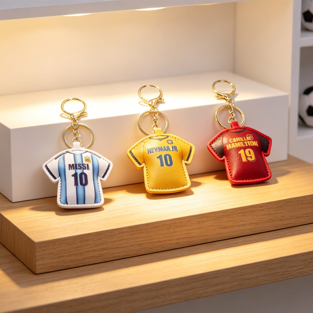 Football Jersey Keychain – Messi, Ronaldo & More