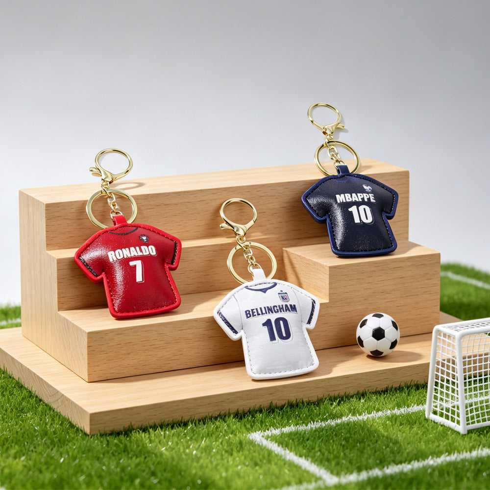 Football Jersey Keychain – Messi, Ronaldo & More