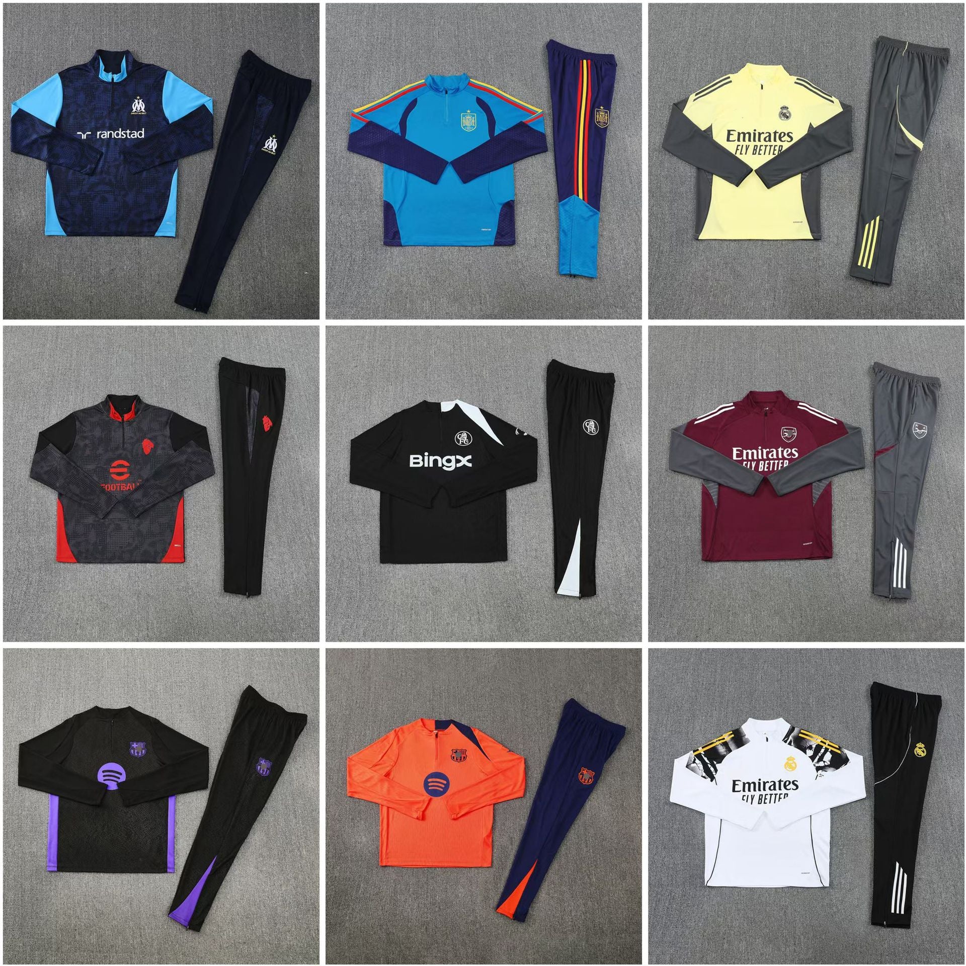 Team Football Training Jersey – Arsenal, Man Utd, Bayern & Barcelona